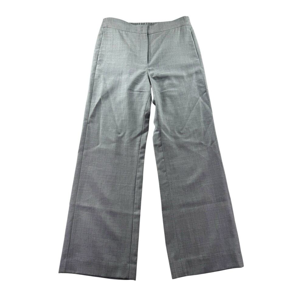 Akris Punto Dress Pants Trousers Womens 6 Virgin Wool Straight Wide Leg Business